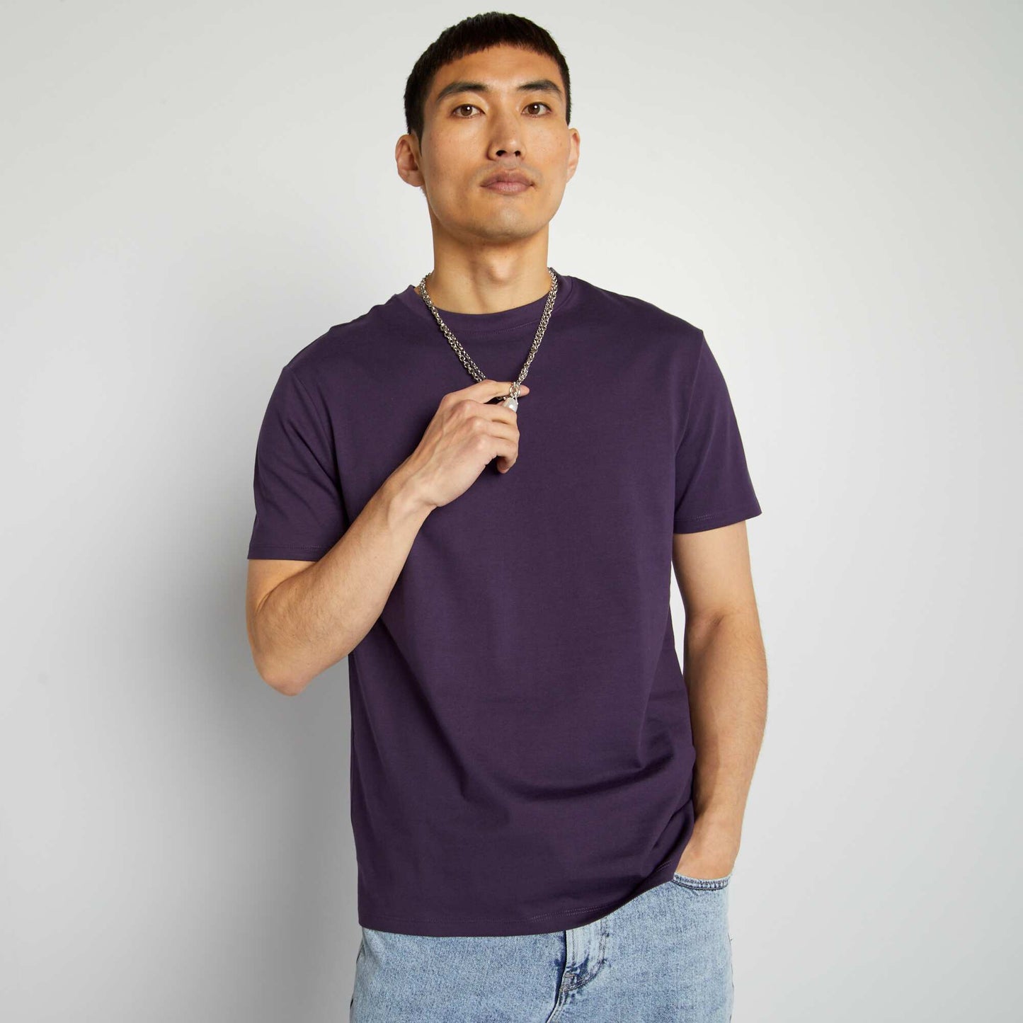 T-shirt à col rond en coton - Tough Cotton™ violet