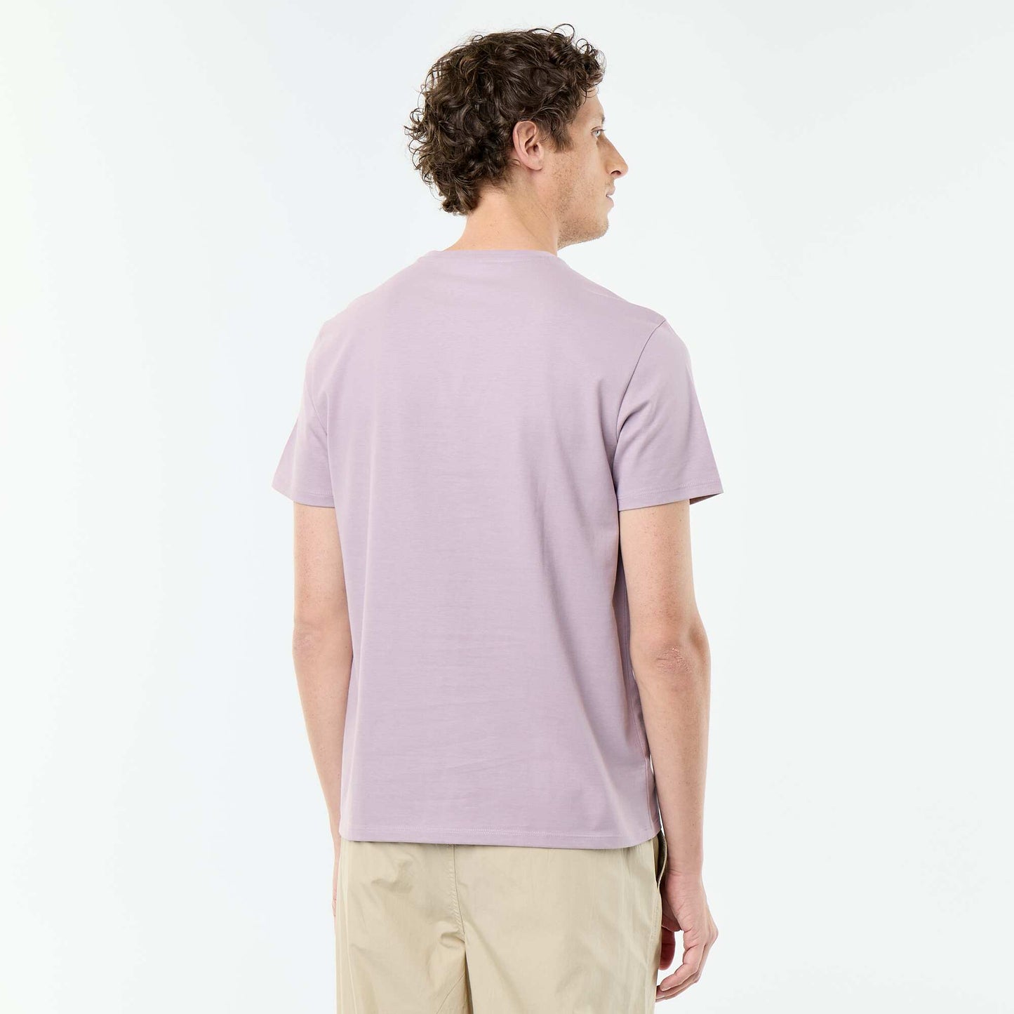 T-shirt homme en coton à col rond ROSE