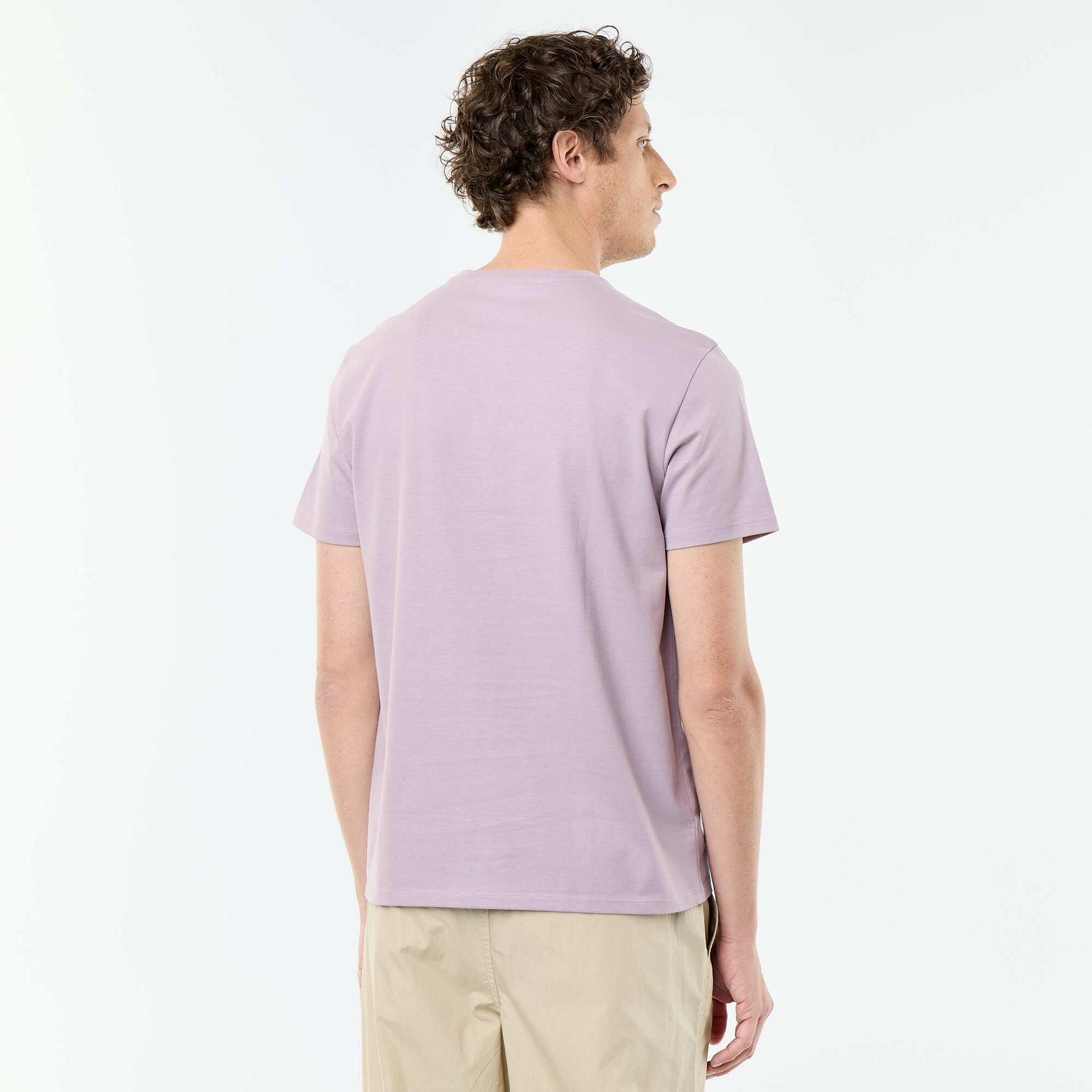 T-shirt homme en coton à col rond ROSE