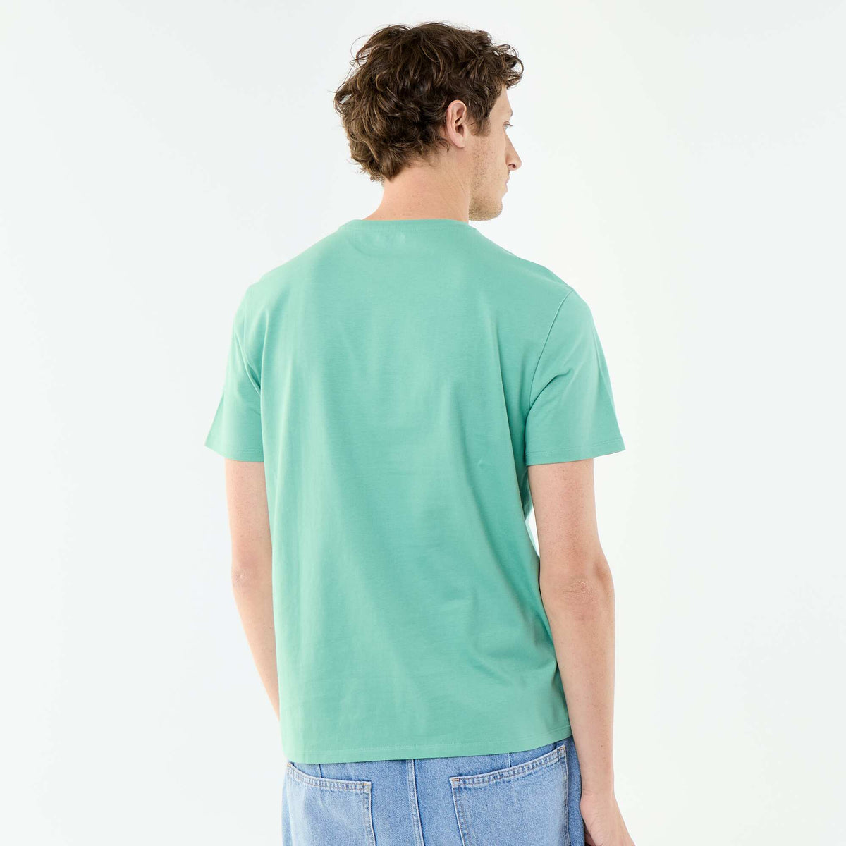 T-shirt Homme en coton à col rond VERT