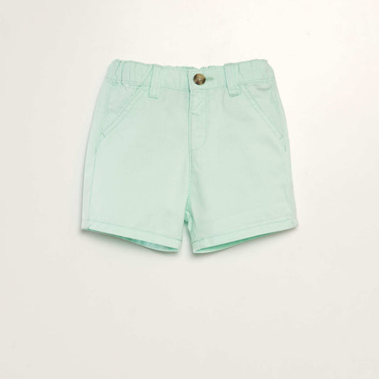 Short chino en twill Vert