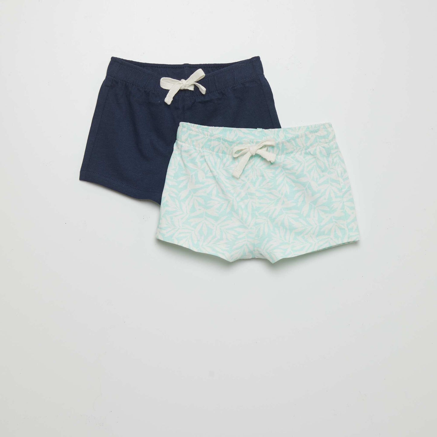 Lot de 2 shorts en jersey Vert d'eau