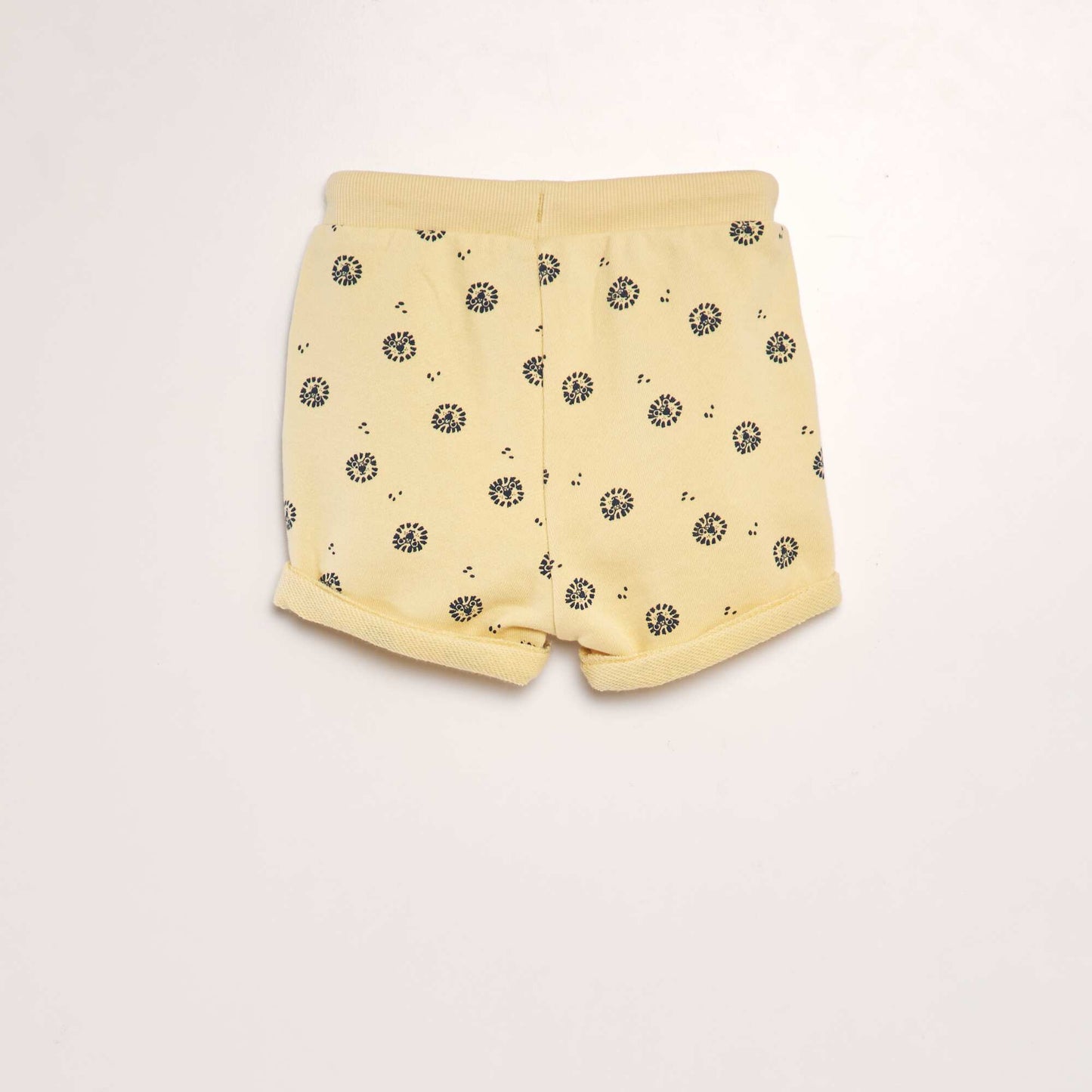 Short en molleton avec imprimé Jaune