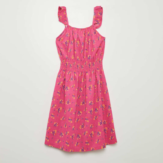 Robe légère imprimée Rose