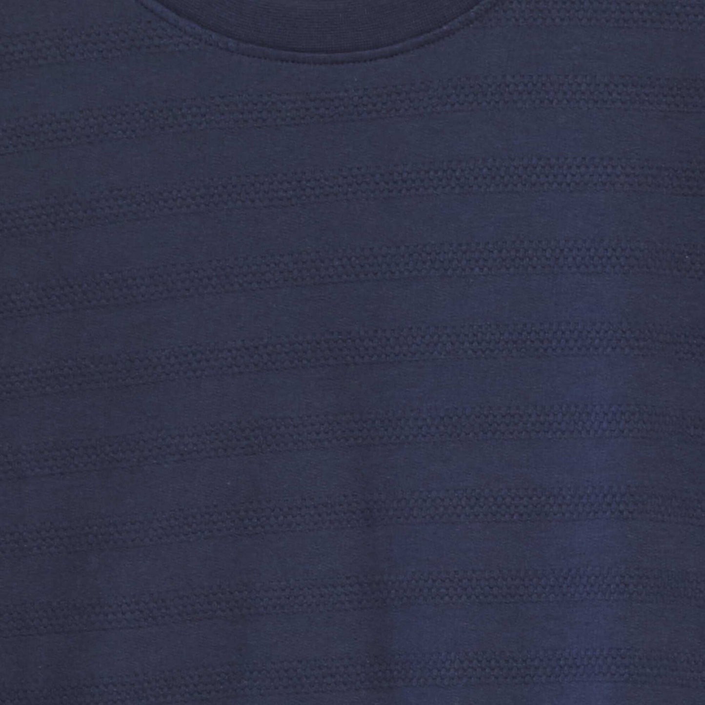 T-shirt en coton texturé Bleu nuit