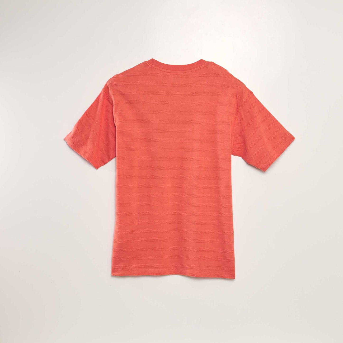 T-shirt en coton texturé Orange