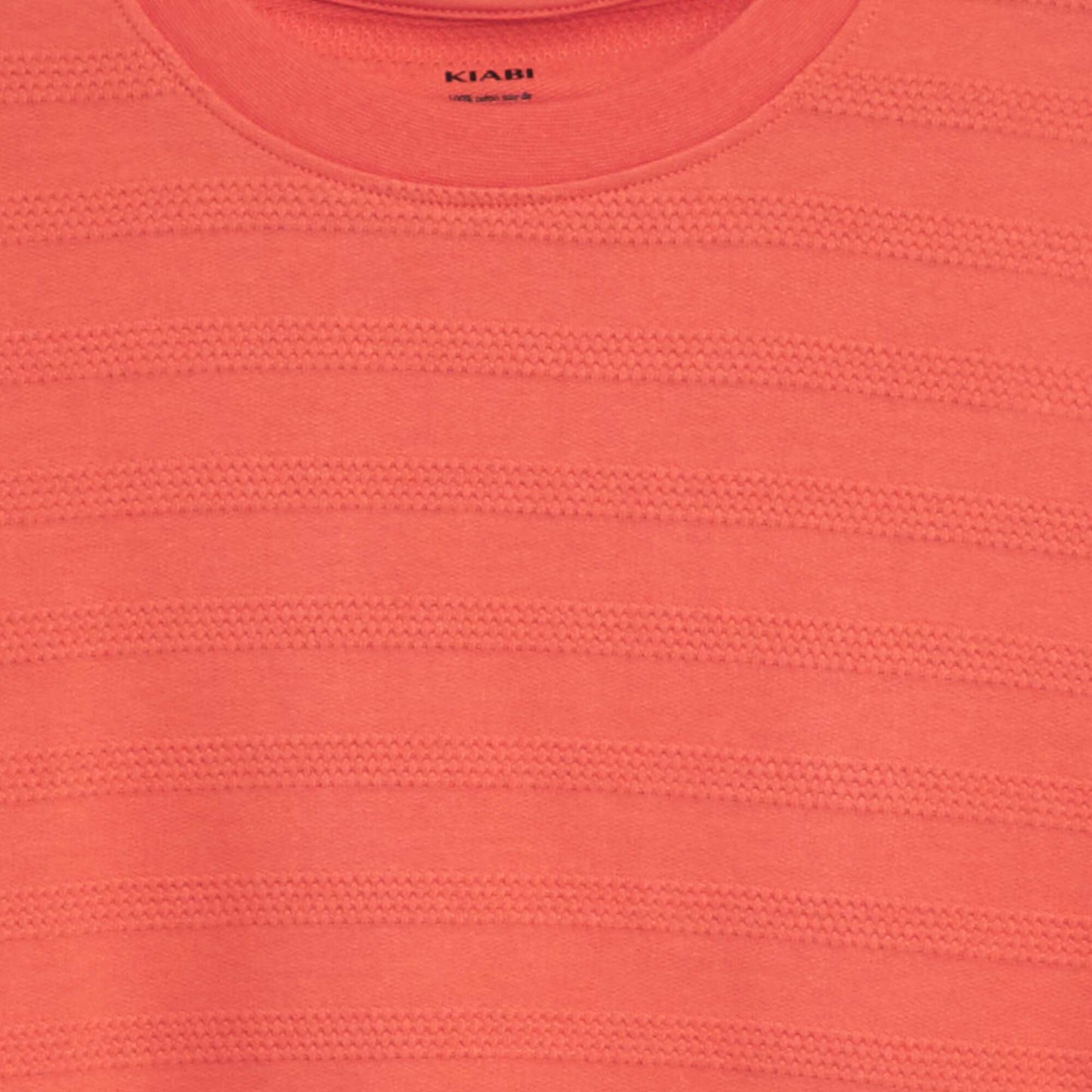 T-shirt en coton texturé Orange