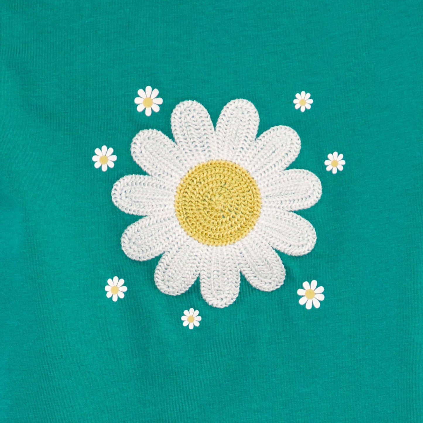 Tee-shirt manches courtes imprimé Vert fleur