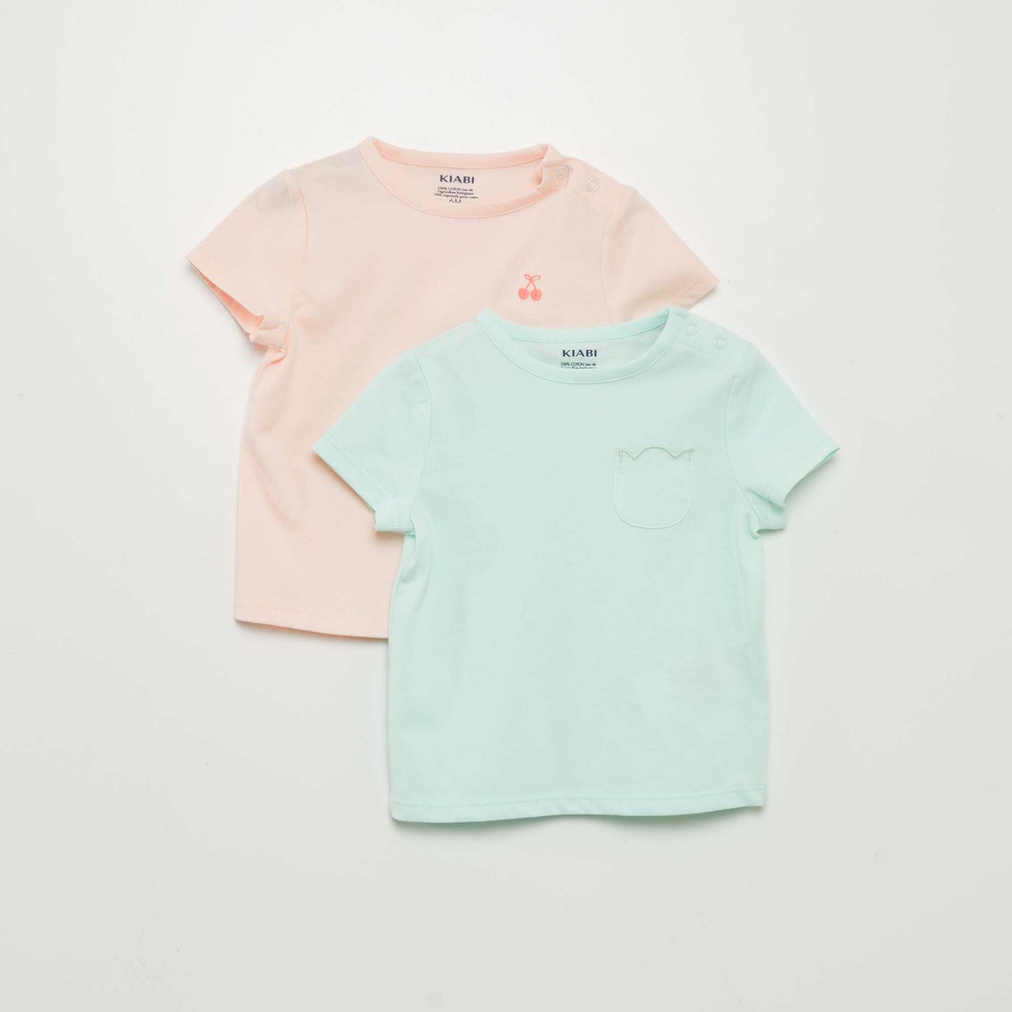 Lot de 2 t-shirts simples Rose