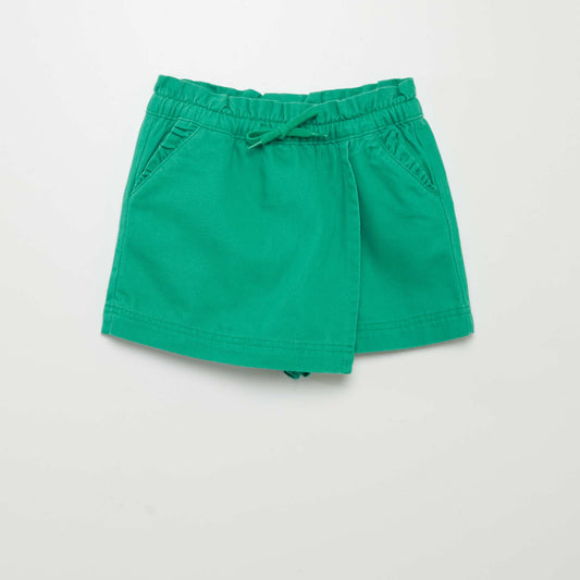 Short en jean Vert