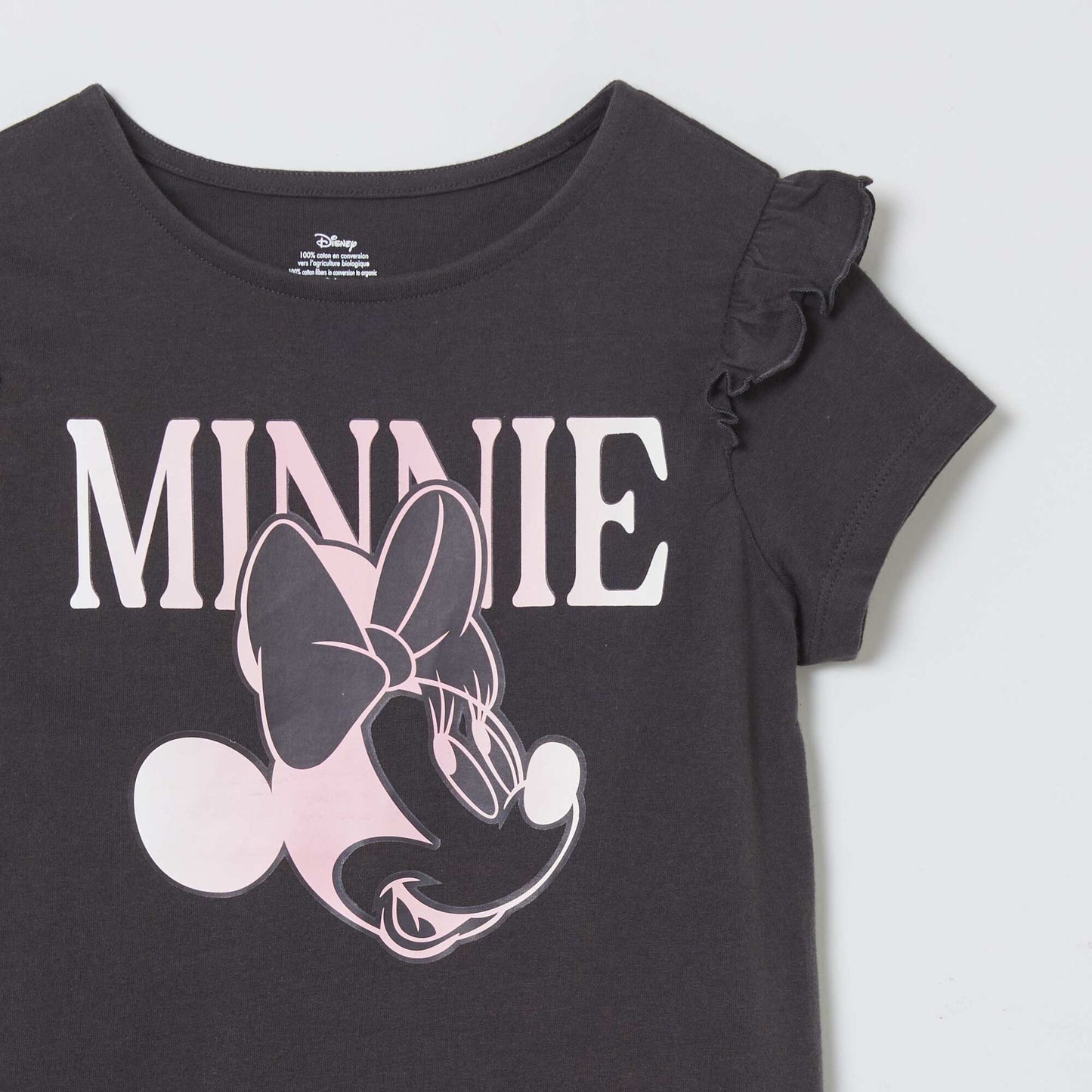 T-shirt 'Minnie' à manches volantées Noir