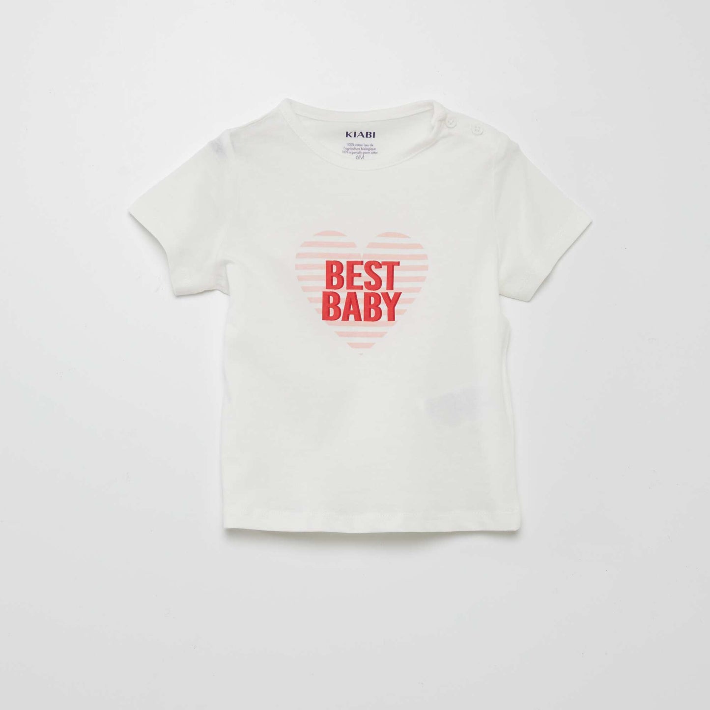 T-shirt fête des mères Blanc cœur