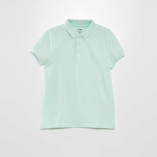 Polo en piqué de coton Vert