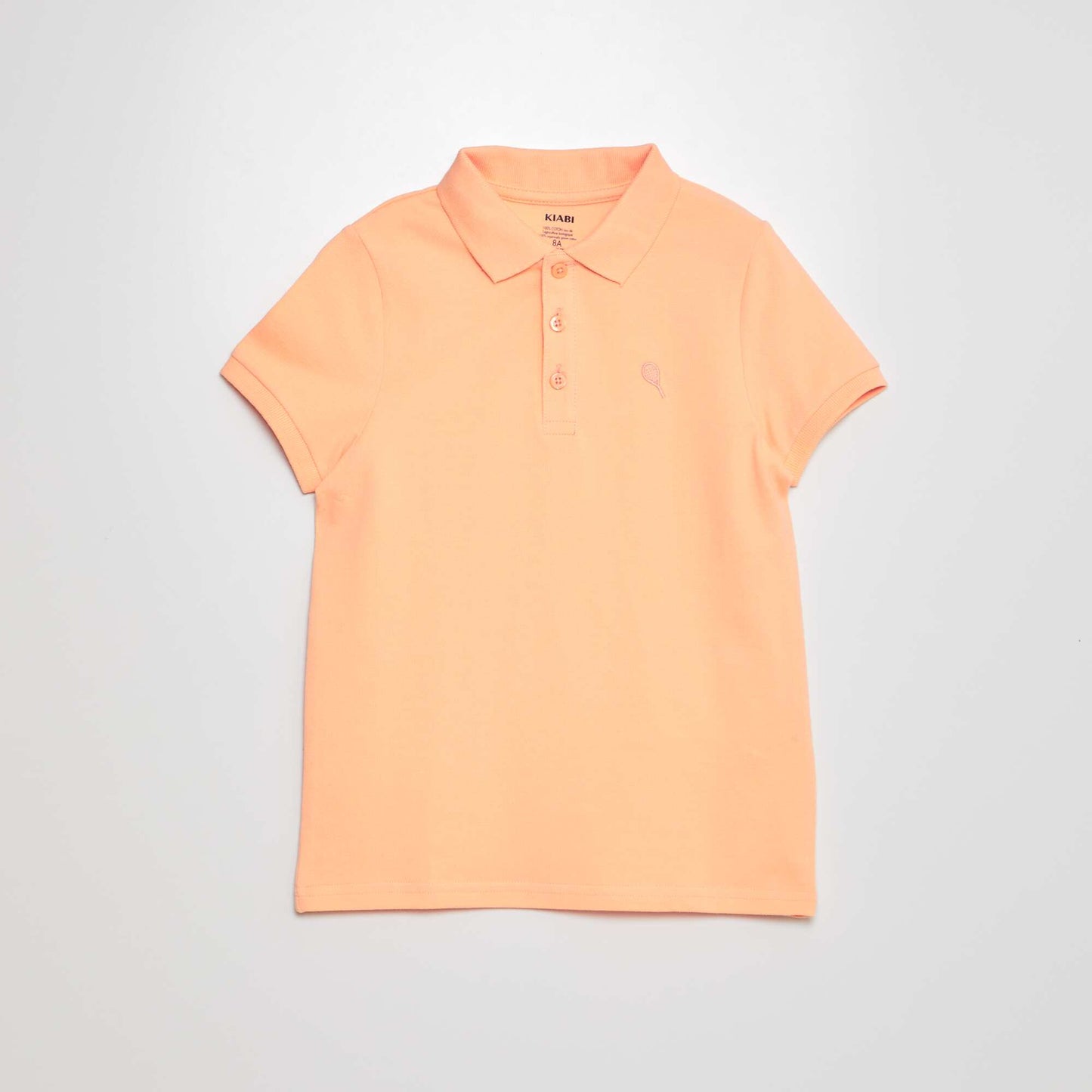 Polo en piqué de coton Orange