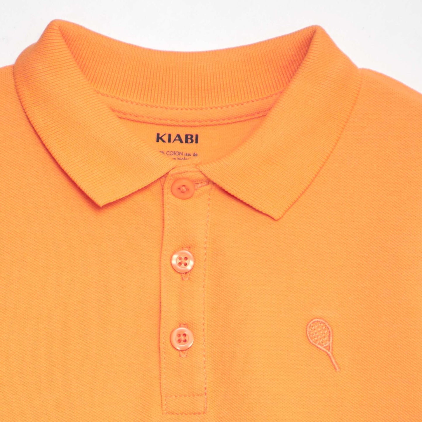 Polo en piqué de coton Orange