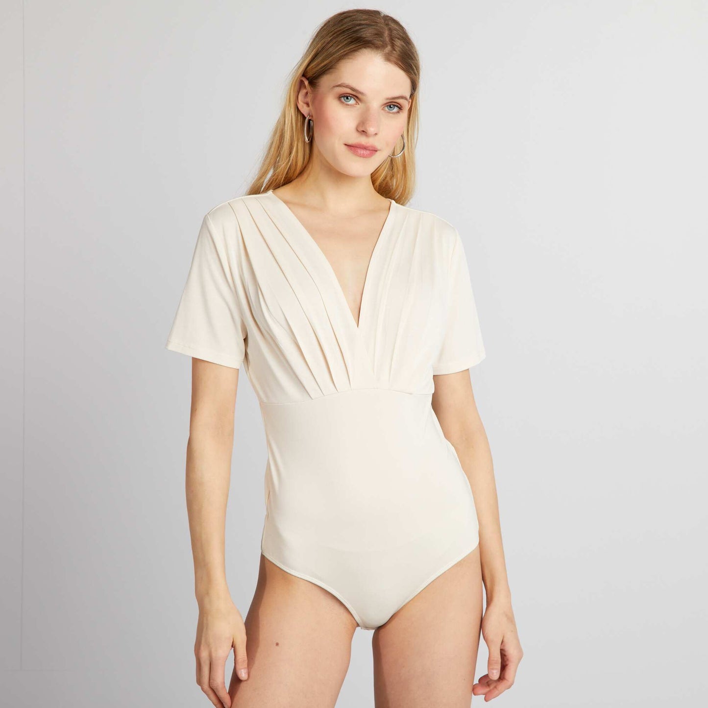 Body drapé beige