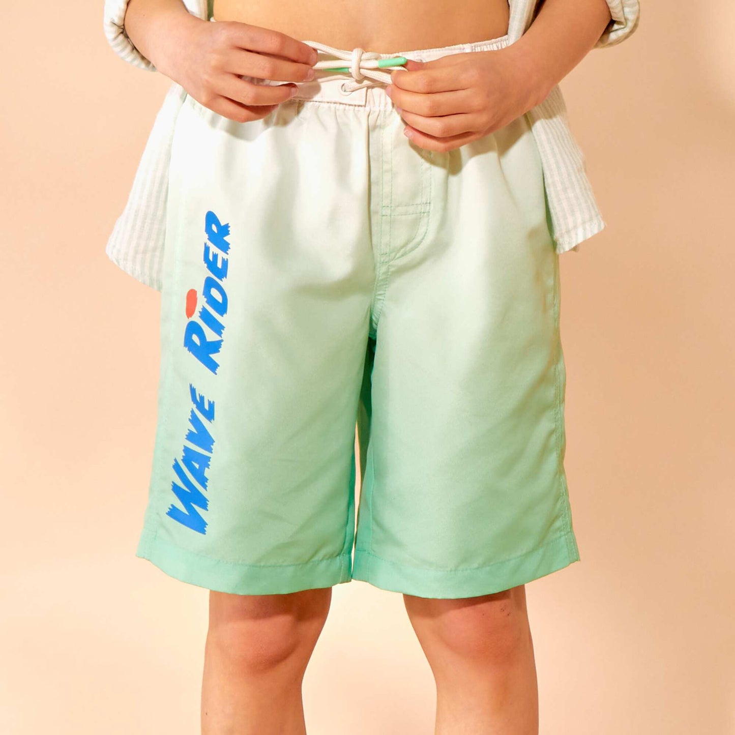 Short de bain long Vert tie and dye