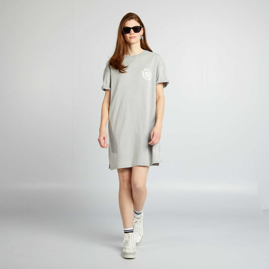 Robe t-shirt Gris