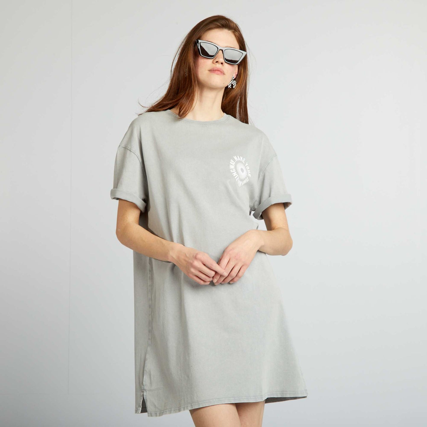 Robe t-shirt Gris