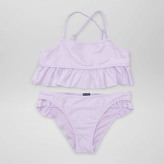 Maillot de bain volanté - 2 pièces Violet