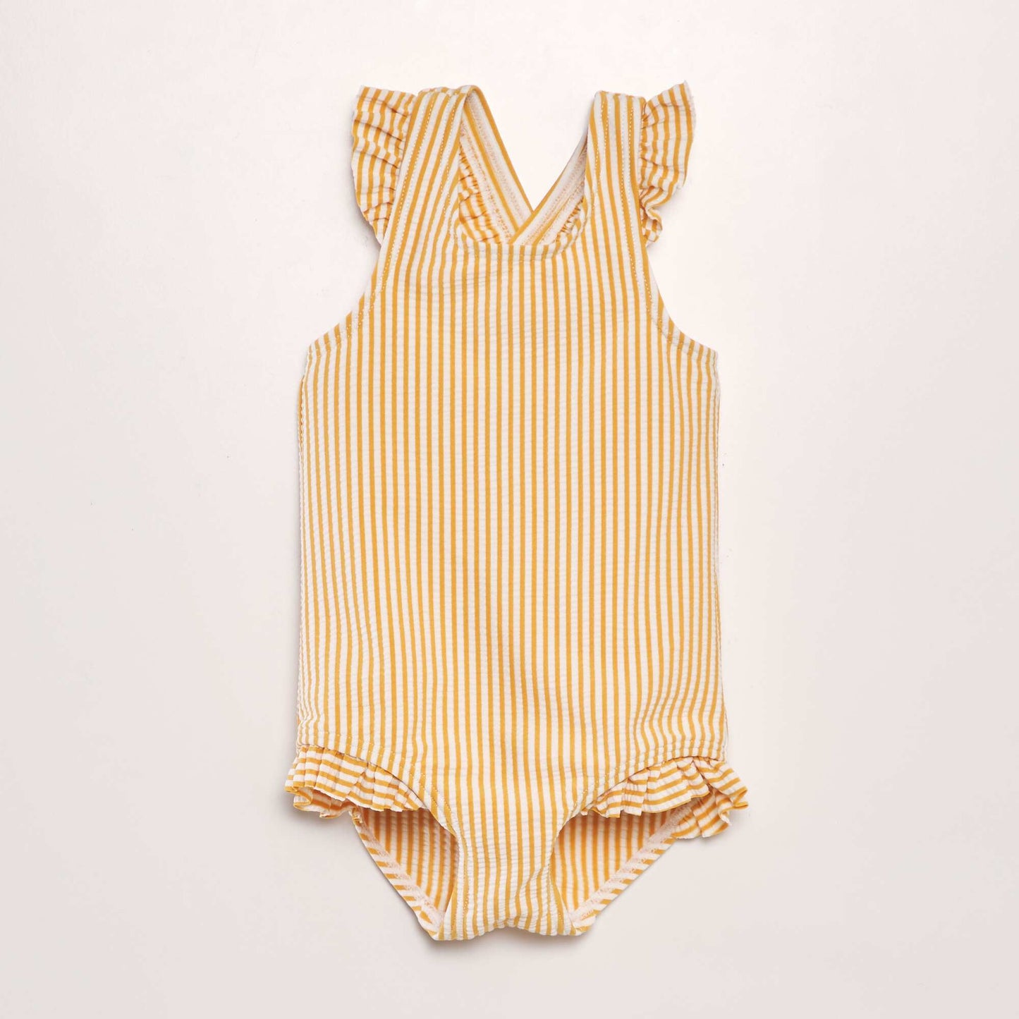 Maillot de bain rayé - 1 pièce Jaune