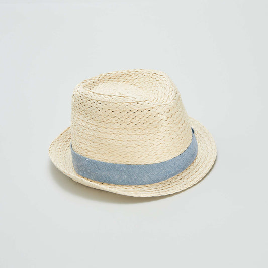 Chapeau de paille Bleu