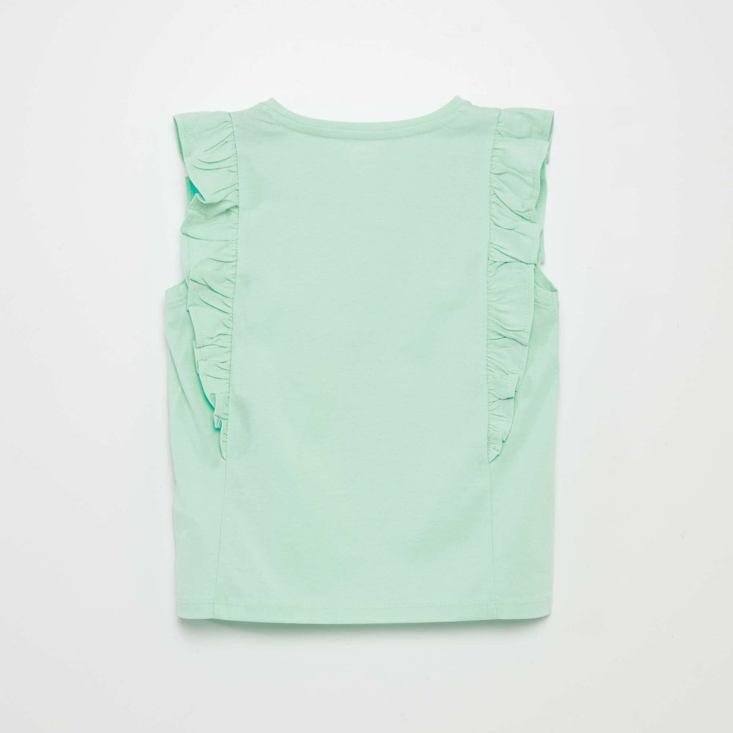 T-shirt en jersey avec volants vert