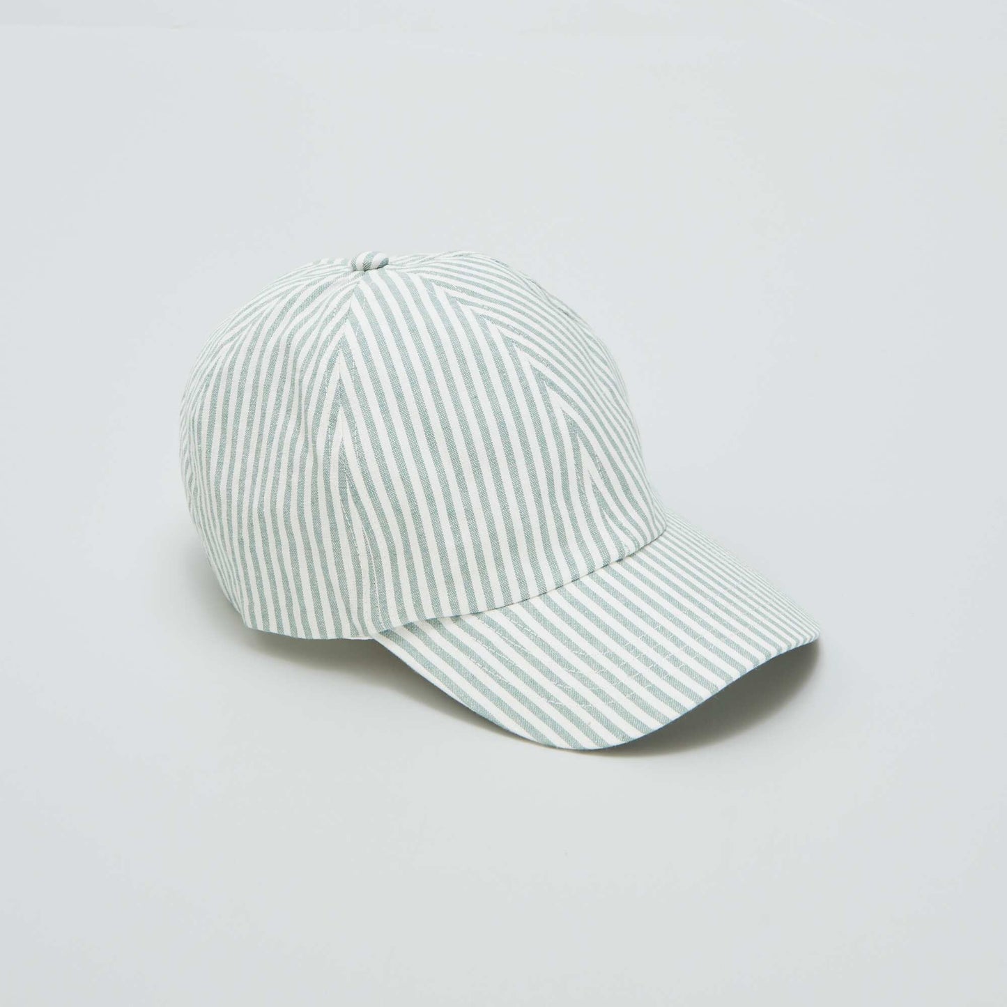 Casquette en toile rayée Bleu