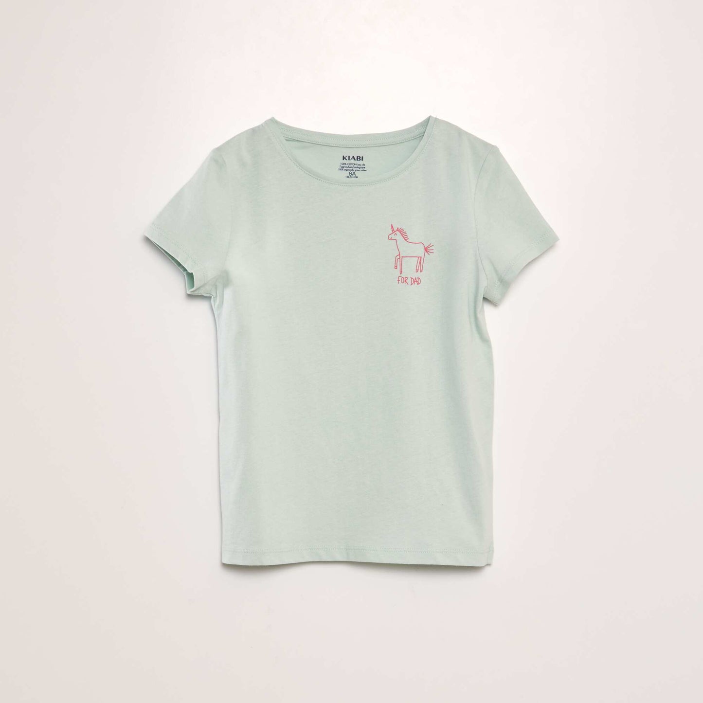 T-shirt en coton impirmé Vert