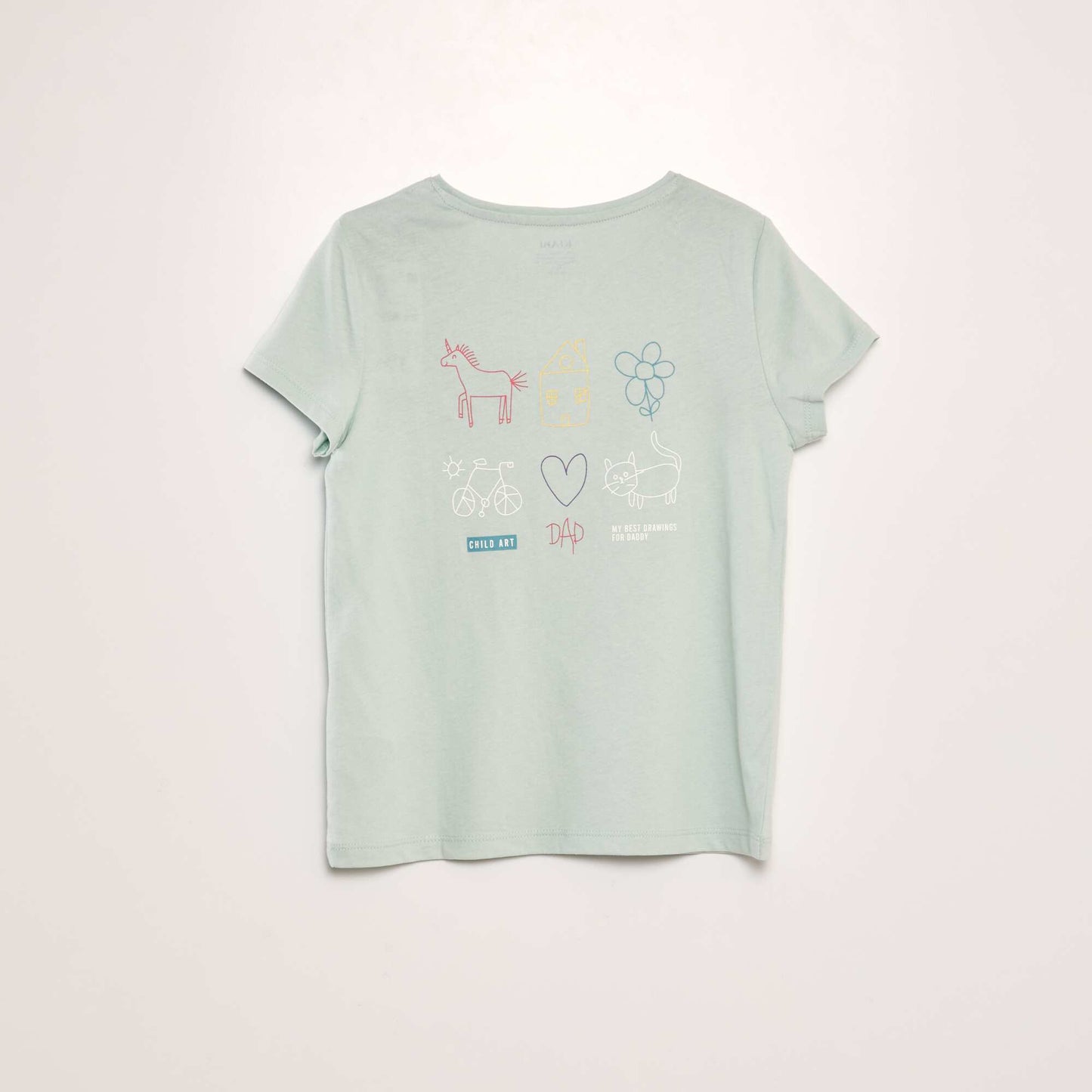 T-shirt en coton impirmé Vert