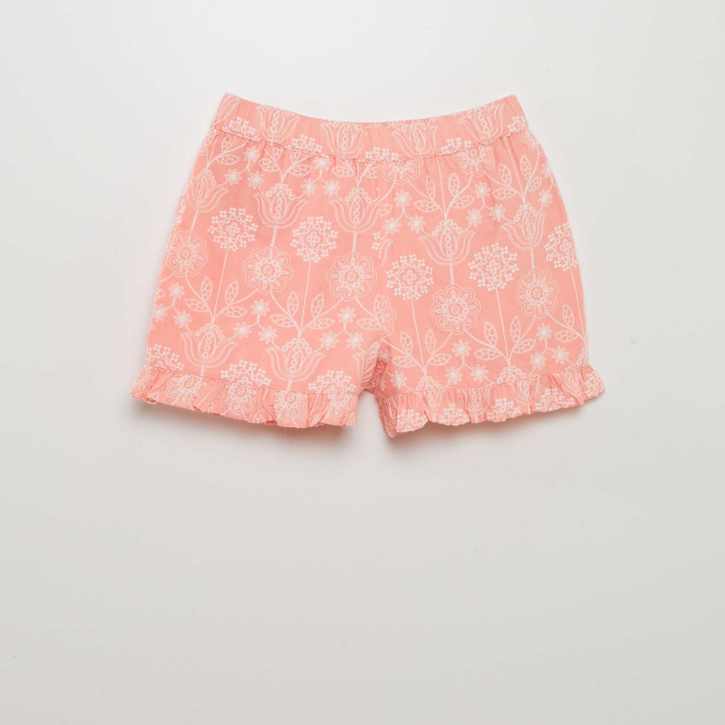 Short léger en broderie indienne Rose