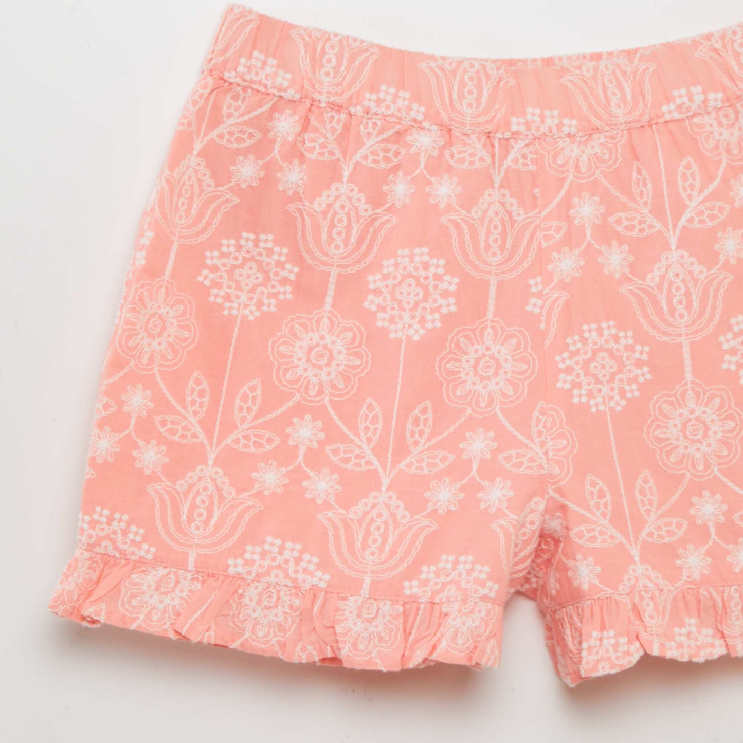 Short léger en broderie indienne Rose