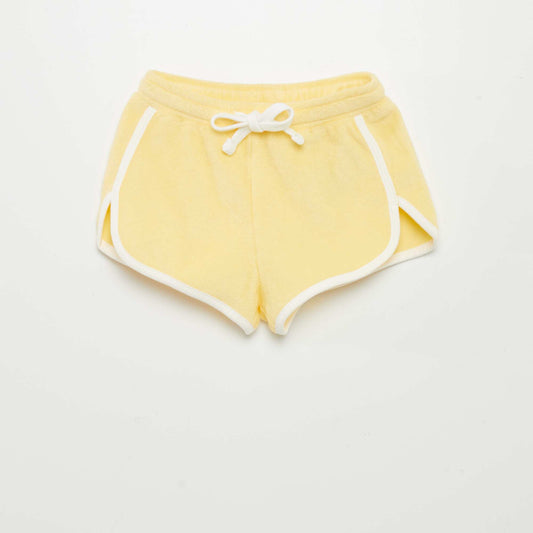 Short en éponge Jaune