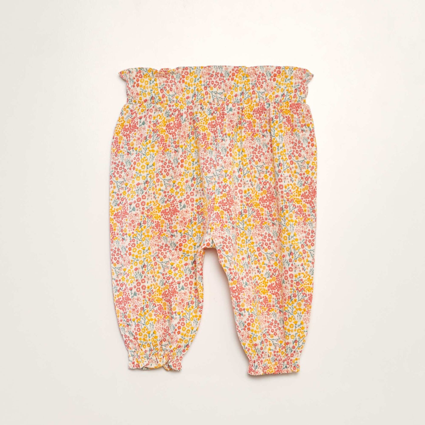 Pantalon type sarouel Jaune/vert/rose