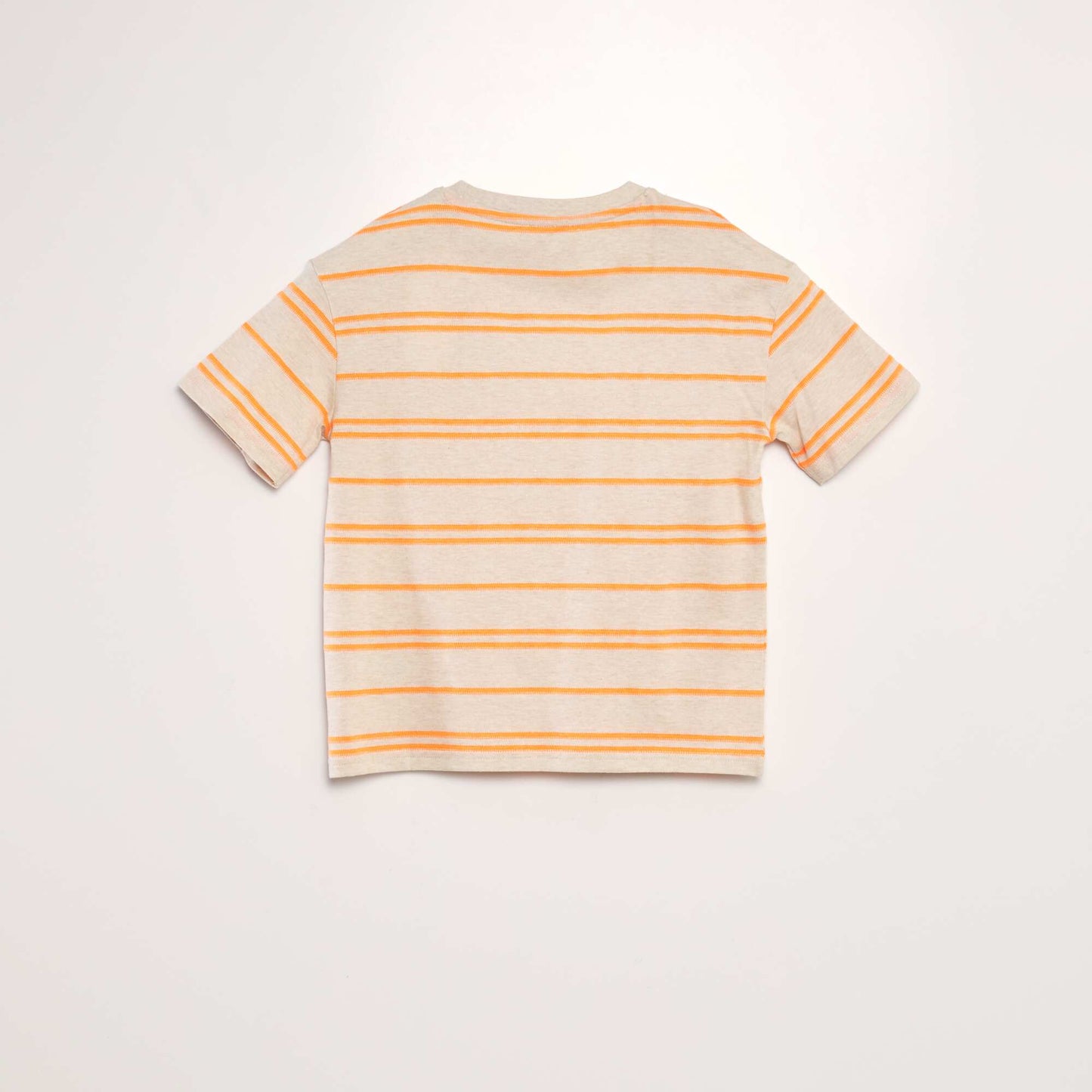 T-shirt à rayures en jersey Orange