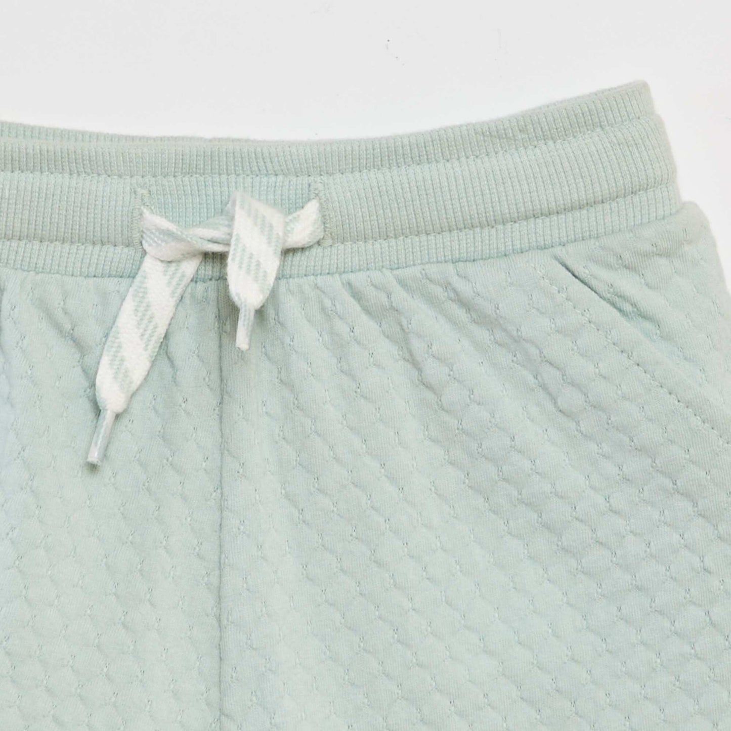 Short en jersey matelassé bleu