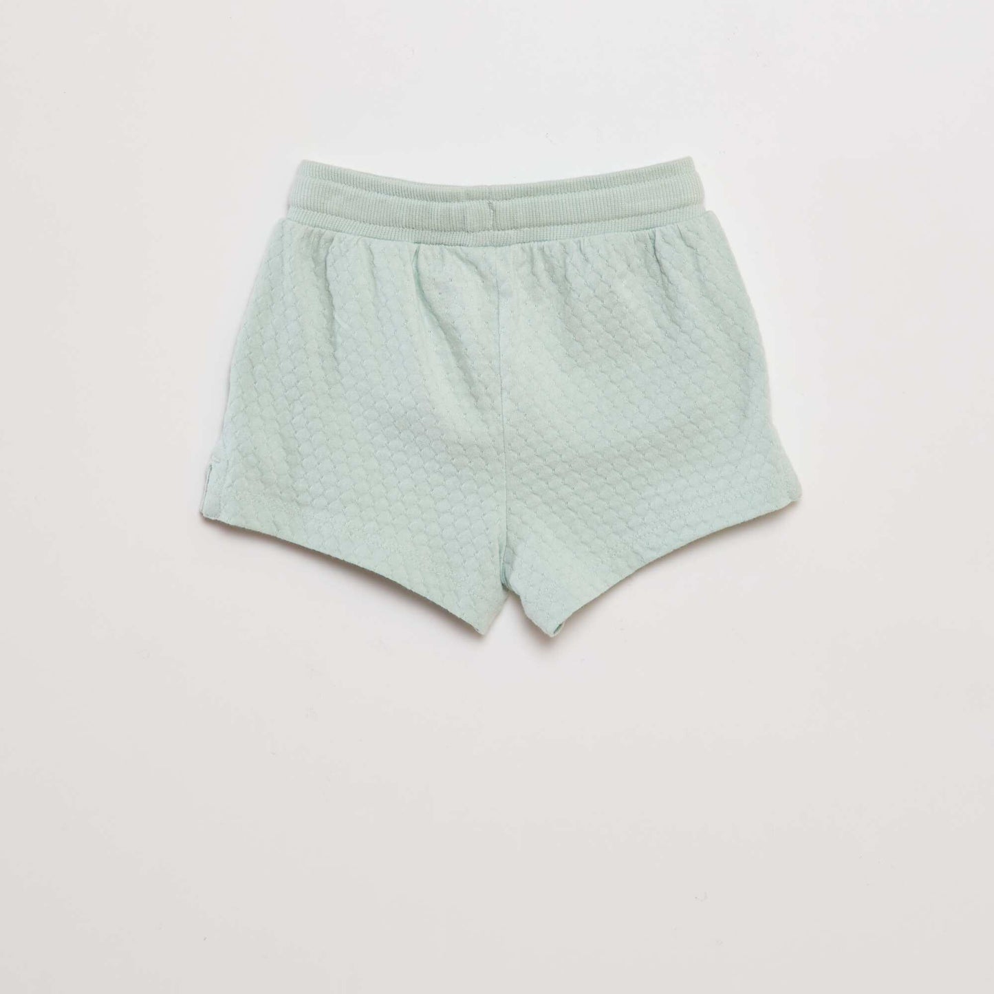 Short en jersey matelassé bleu