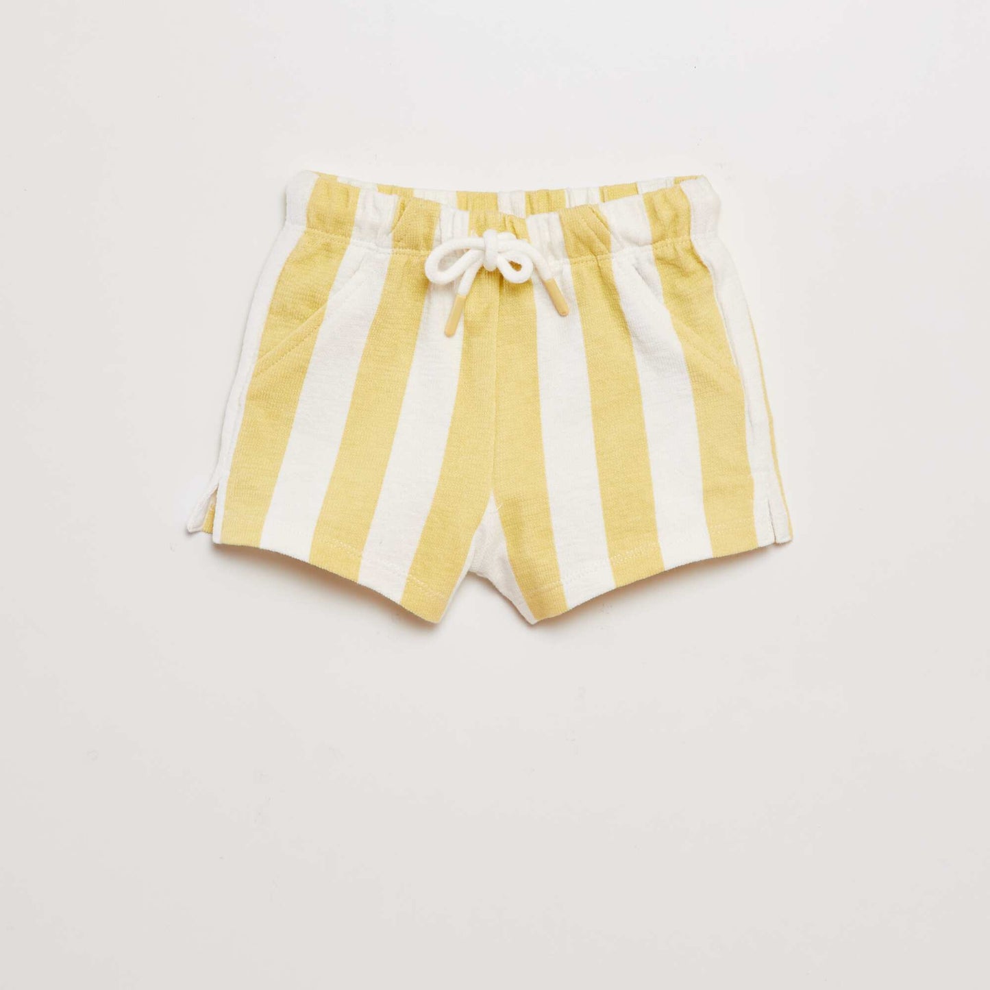 Short en éponge Blanc/jaune