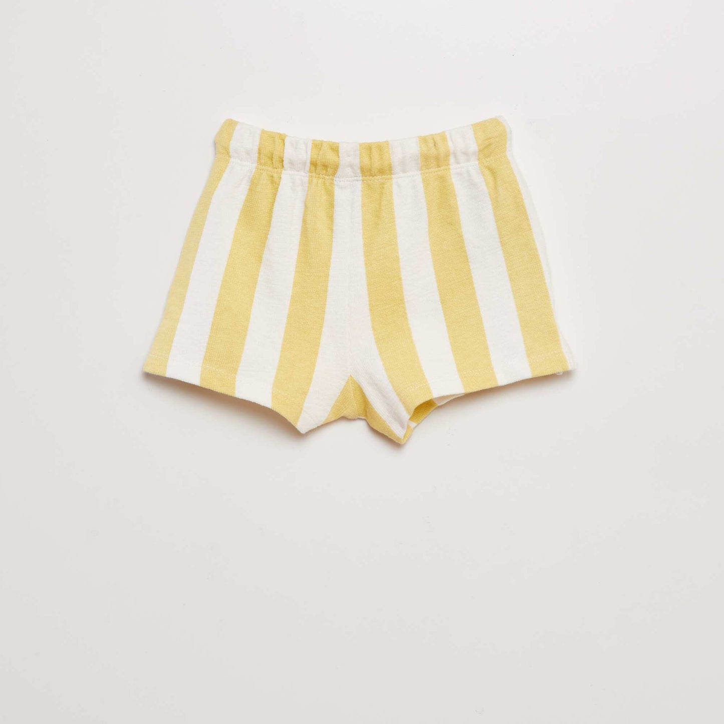 Short en éponge Blanc/jaune