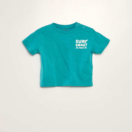 T-shirt manches courtes 'surf' Bleu