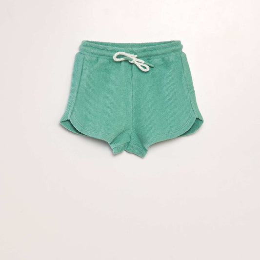 Short uni style matière éponge Vert