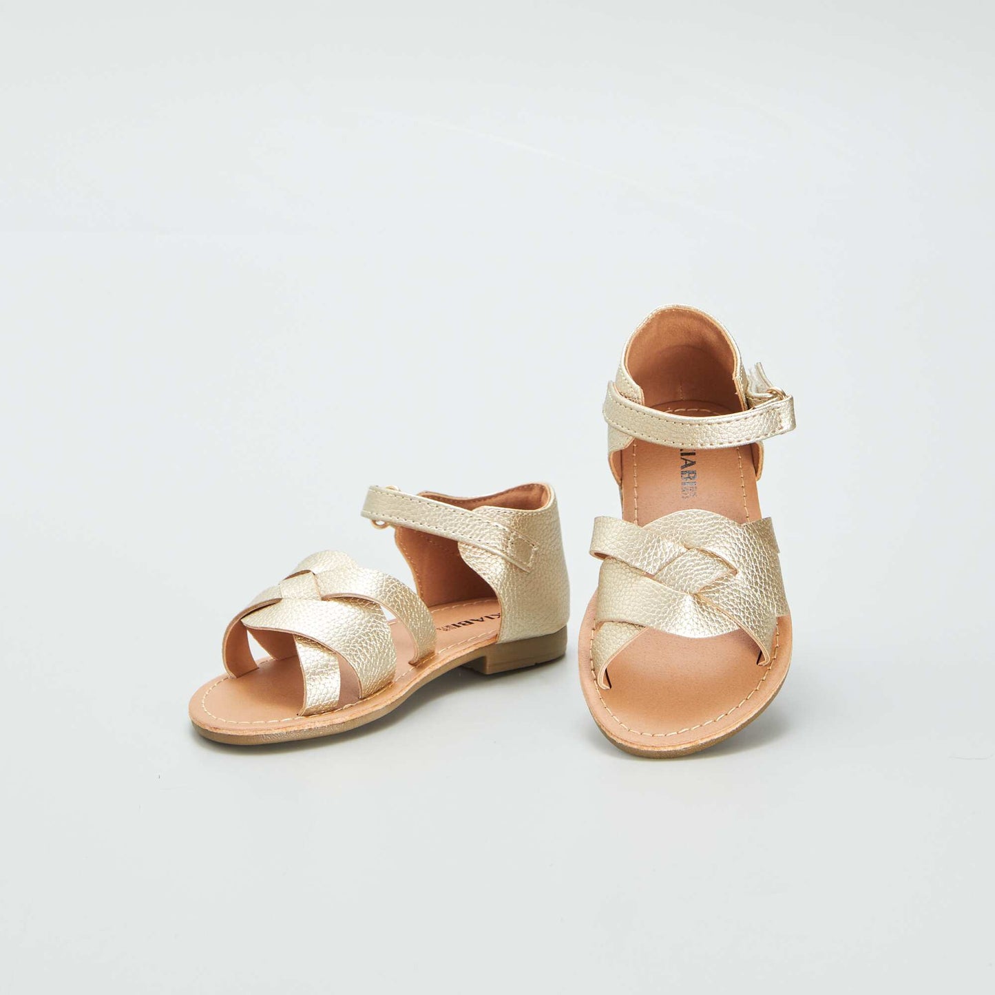 Sandales à brides croisées Doré