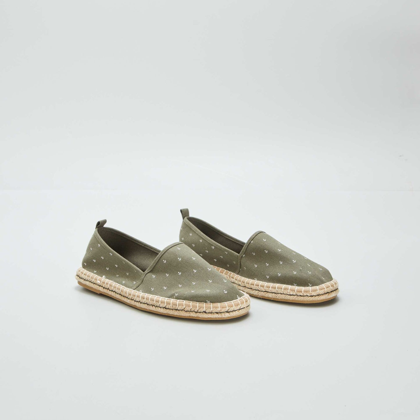 Espadrilles à imprimés Kaki