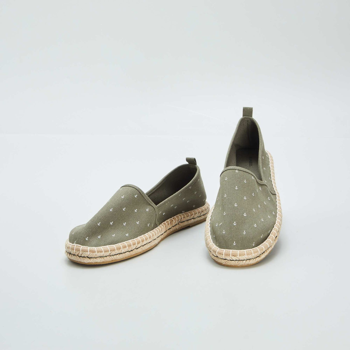 Espadrilles à imprimés Kaki