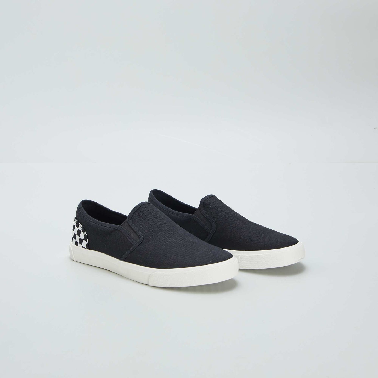 Baskets slip-on à empiècement Noir