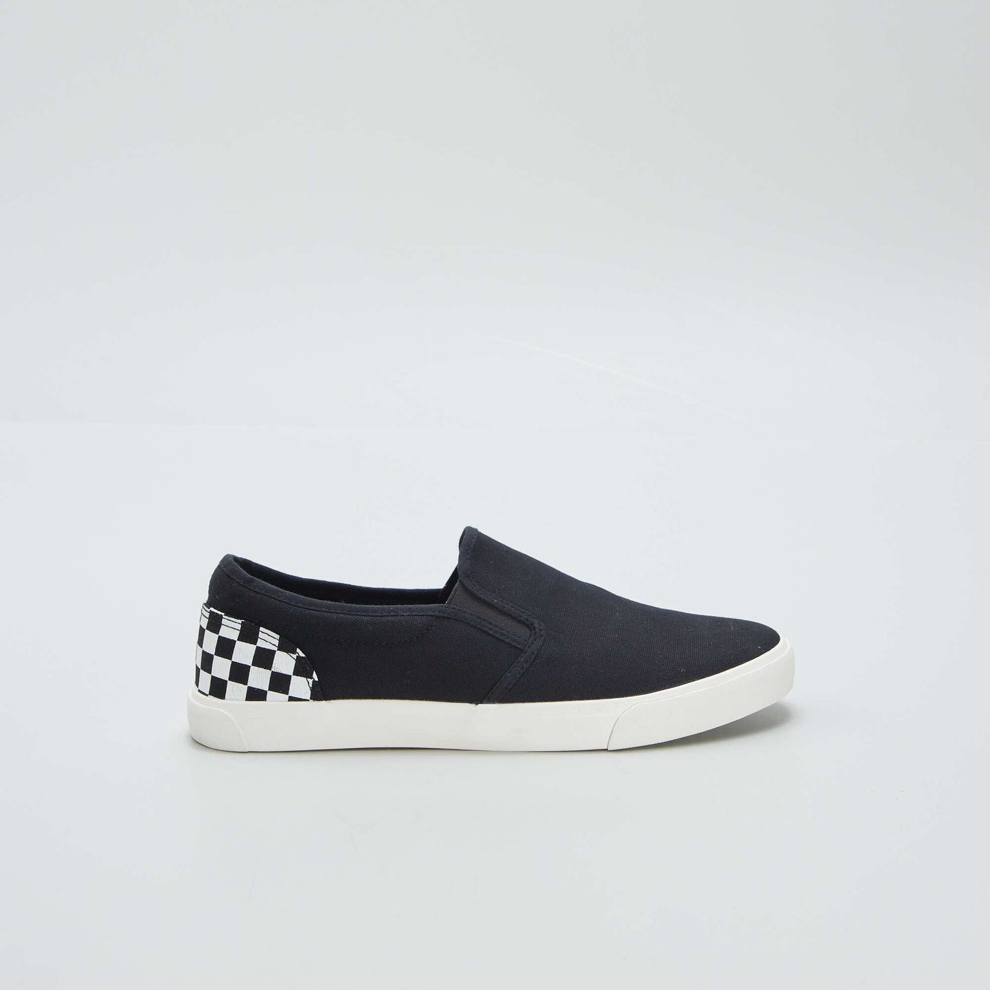 Baskets slip-on à empiècement Noir