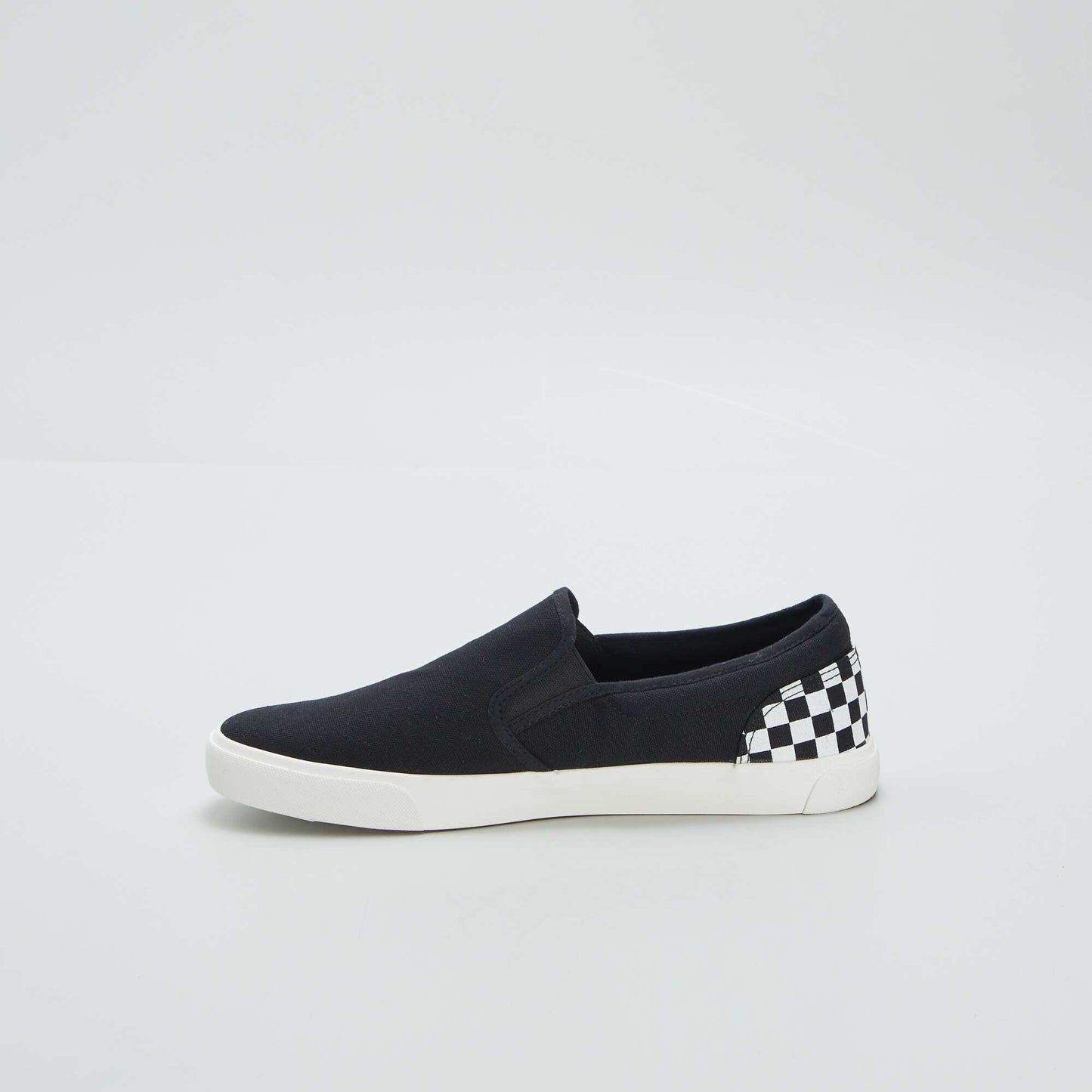 Baskets slip-on à empiècement Noir