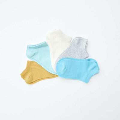 Lot de 5 chaussettes invisibles BLEU