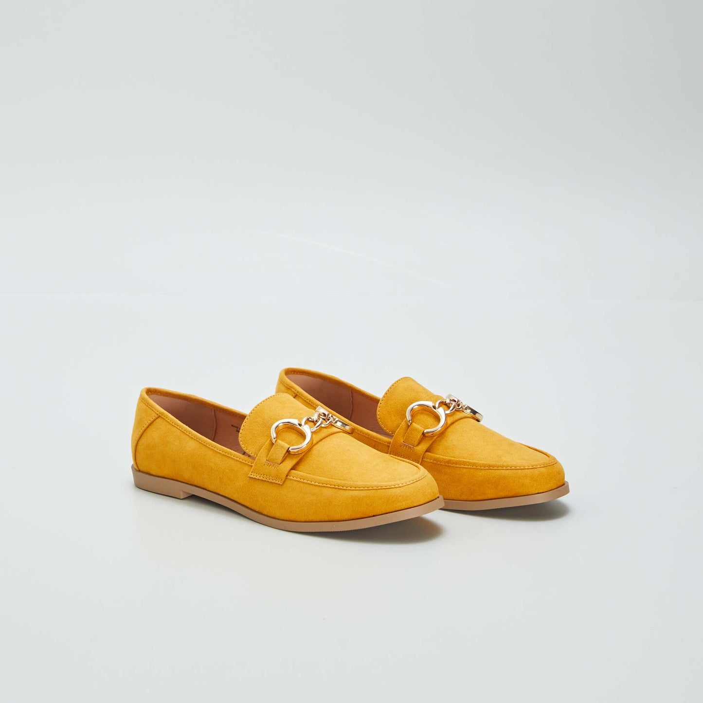 Mocassin avec boucles dorées Jaune