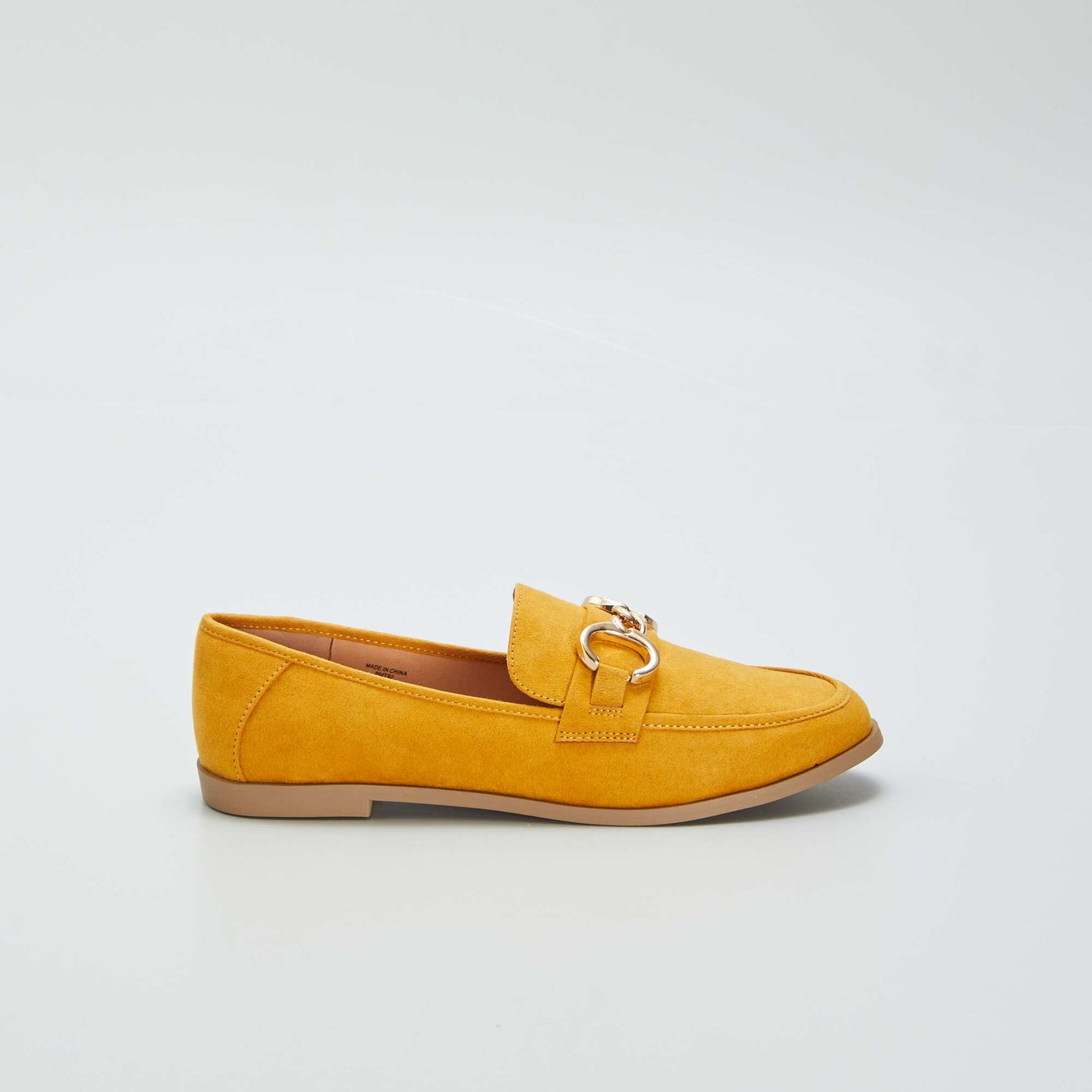 Mocassin avec boucles dorées Jaune